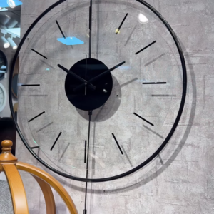 Modern Minimalist Transparent Wall Clock with Pendulum